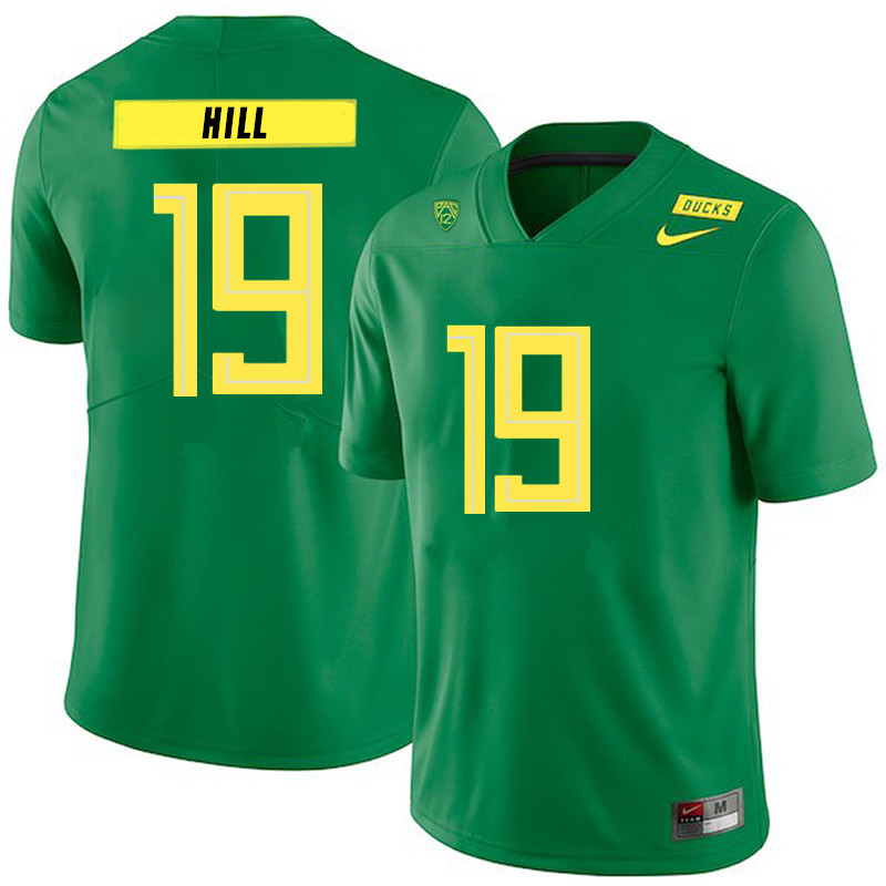 Men #19 Jamal Hill Oregon Ducks College Football Jerseys Sale-Green